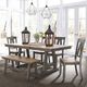 Liberty Furniture Lindsey Farm 6-Piece Gray/Sandstone Trestle Dining Set-1