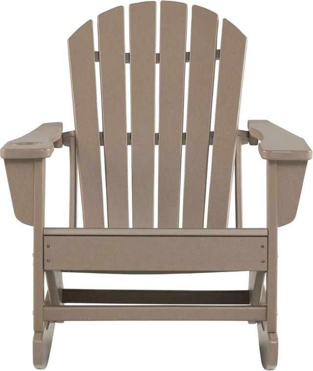Signature Design by Ashley® Sundown Treasure Driftwood Polyethylene Outdoor Rocking Chair-1