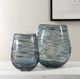 Uttermost® Aurora 2-Piece Blue/Gold Swirl Glass Vase Set-1