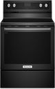 KitchenAid® 30" Black Free Standing Electric Range-0