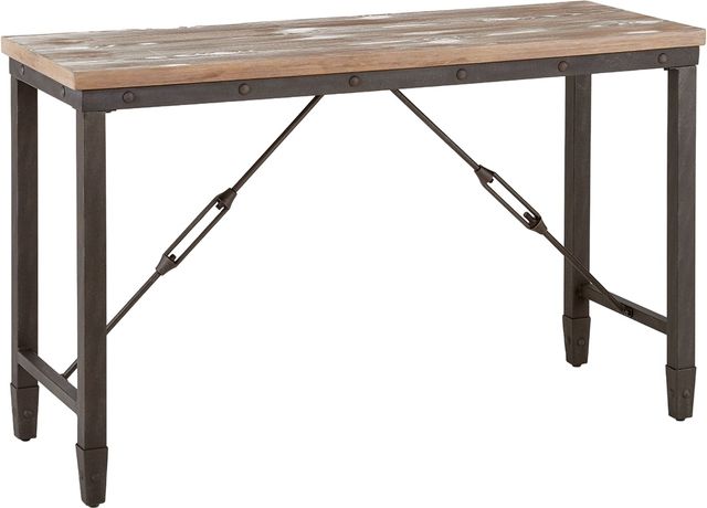Steve Silver Co. Jersey Antiqued Tobacco Sofa Table with Brown Base-0