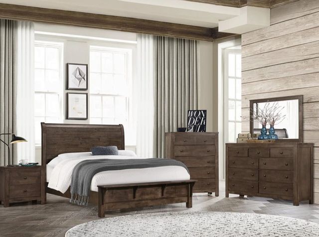 Emerald Home Ashton Hills Brown Gray King Sleigh Bed-1