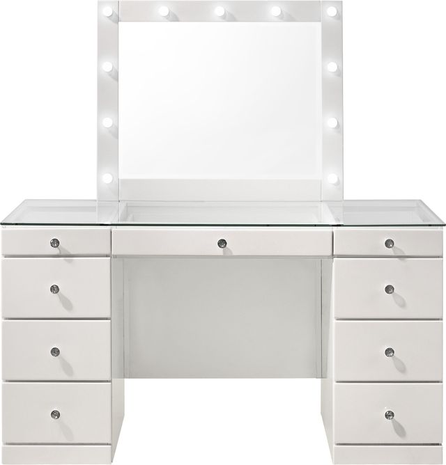 Crown Mark Avery White Mirror -4