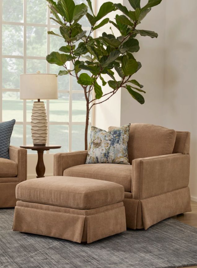 Flexsteel® Customizable Lottie Ottoman-1