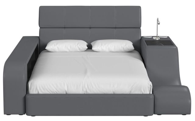 Elements International Valari Gray Full Transformer Bed with Electronics-1