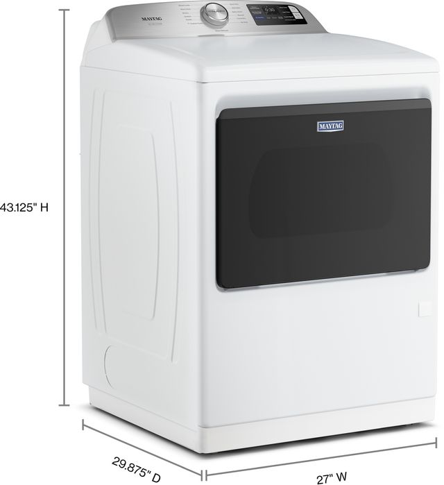 Maytag® 7.4 Cu. Ft. White Smart Front Load Electric Dryer with Pet Pro Option-2
