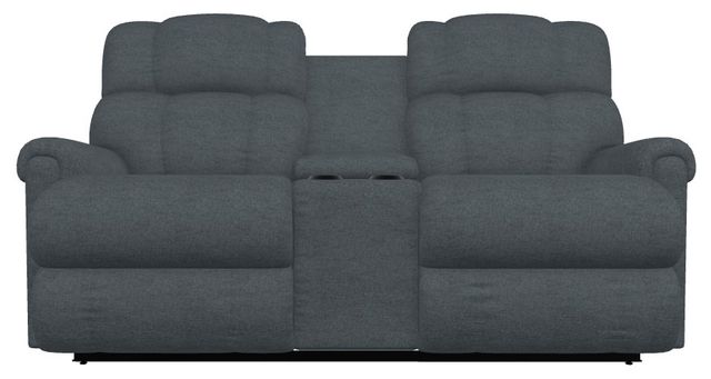 La-Z-Boy® Pinnacle Denim Power Wall Reclining Loveseat with Console, Headrest, and Lumbar-1