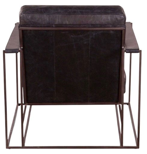 Home Trends & Design Grosvenor Bogart Modern Ebony Black Accent Chair-3