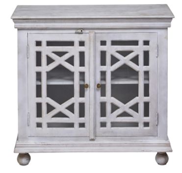Jaipur Furniture Simone White Wash 2-Door Cabinet-1