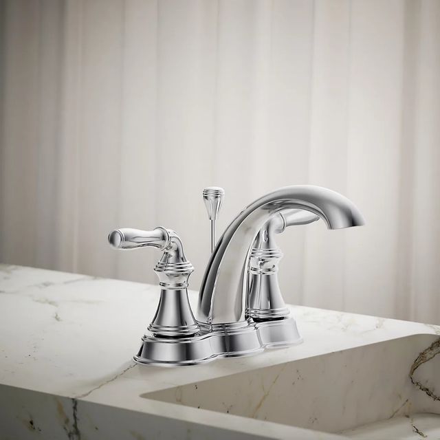 KOHLER® Devonshire® Polished Chrome Centerset Bathroom Sink Faucet-3