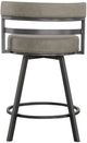 Steve Silver Co. Gene Black/Pebble Upholstered Swivel Counter Stool-2