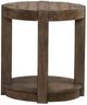 Liberty Furniture Broadmore Cobblestone Brown Round Chairside Table-2