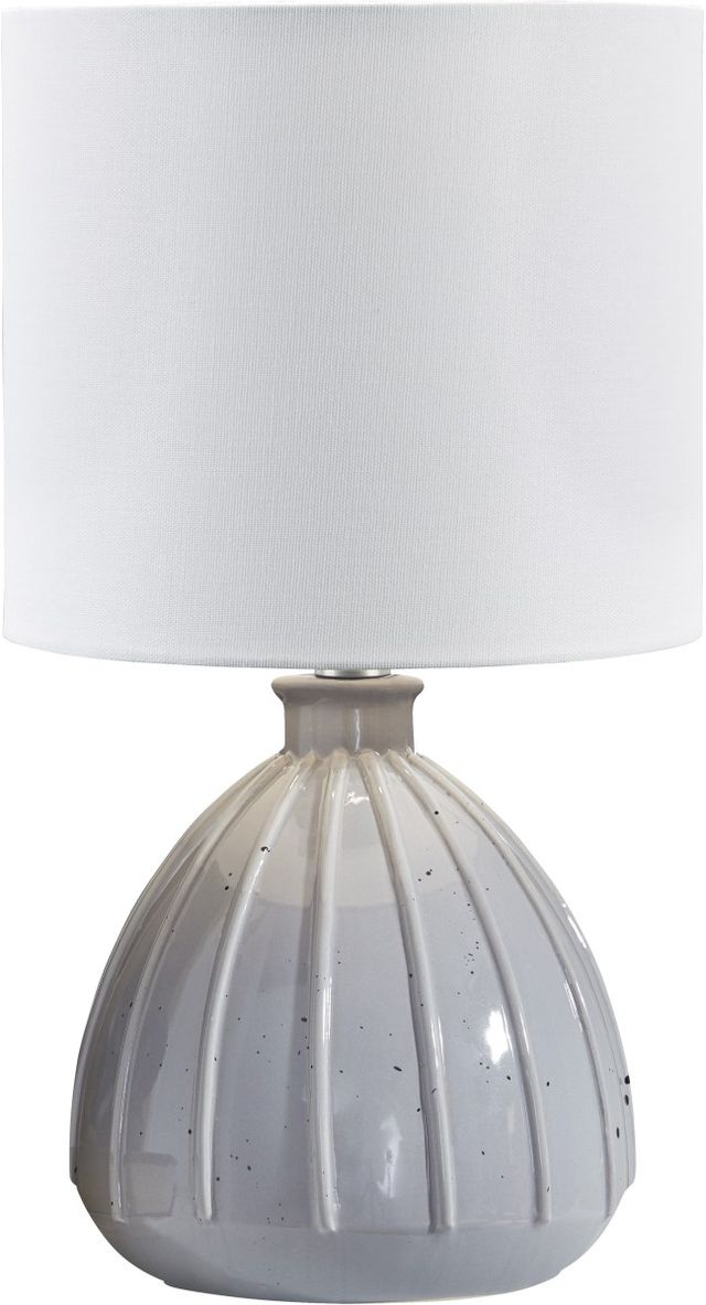 Signature Design by Ashley® Grantner Gray Ceramic Table Lamp-0