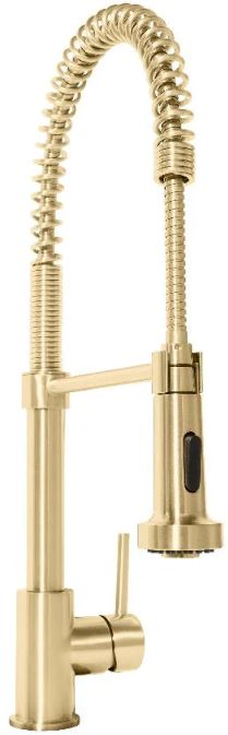 ZLINE Autograph Edition Apollo Champagne Bronze Pull Down Spring Single Handle Kitchen Faucet-1