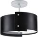 Currey & Company Ritsu Blacksmith/Sugar White Semi-Flush Lighting-1