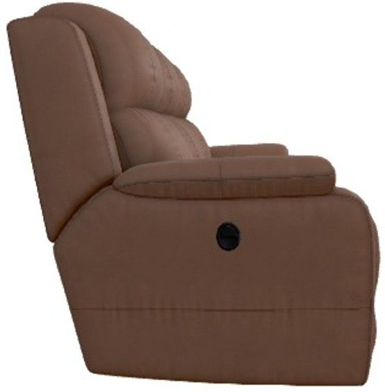 La-Z-Boy® Dorian Mocha Leather Manual Reclining Sofa-3