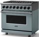 Viking® 7 Series 36" November Sky Pro Style Dual Fuel Range-3