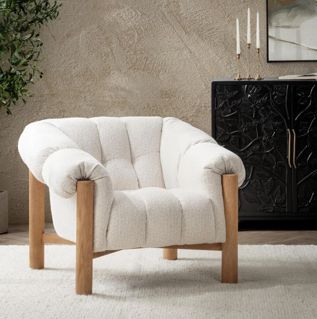 Classic Home Sansa Cream  Accent Chair-1
