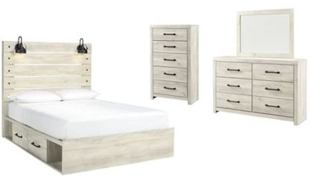 Signature Design by Ashley® Cambeck 3-Piece Whitewash King Panel Bed Set-0