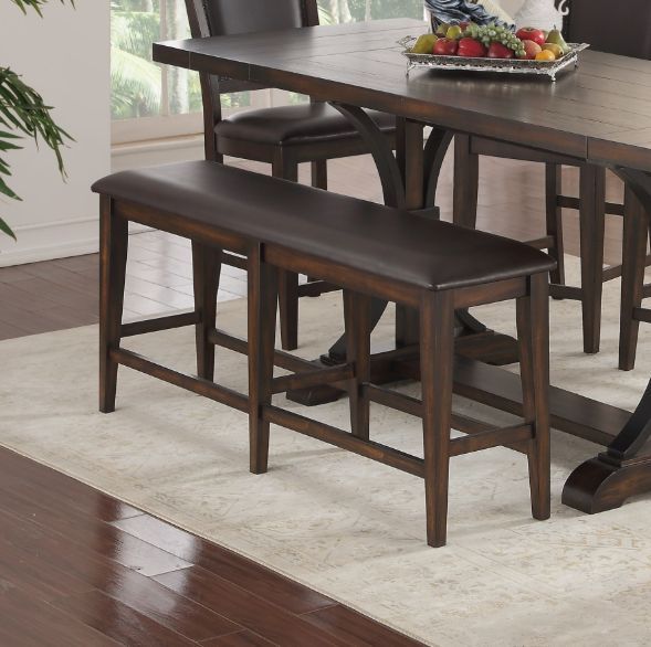 Winners Only® Montreal Brown Dining Bench-1