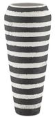 Currey & Company Caledon Textured Black/White Urn-0