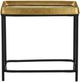 Currey & Company Tanay Antique Brass Side Table with Graphite Black Base-1