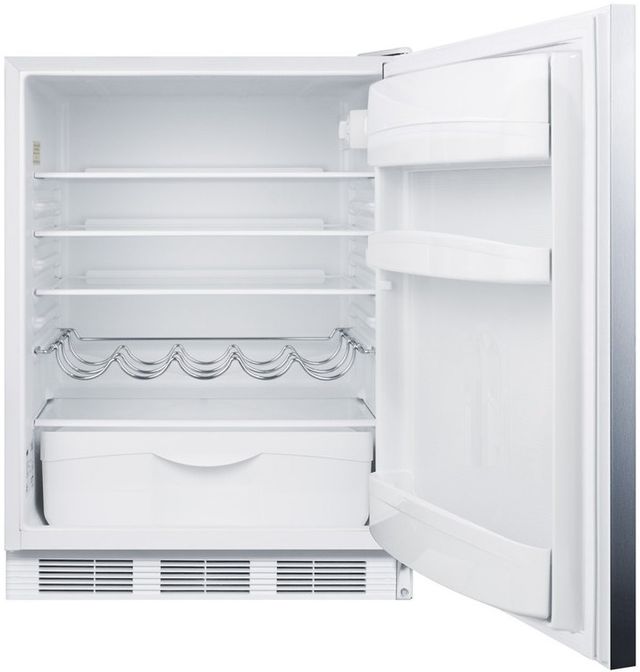 Summit® Peak24 Series 24” 5.8 Cu. Ft. Stainless Steel ADA Compliant Under the Counter Refrigerator-1