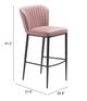 Zuo® Tolivere Pink Bar Chair-4