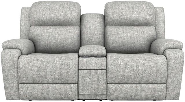 La-Z-Boy® Dorian Steel Manual Reclining Loveseat with Console-1