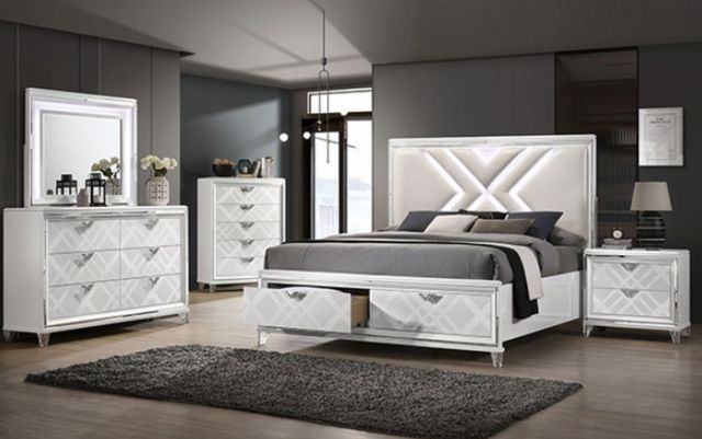 Furniture of America® Emmeline White Nightstand-1