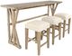 Jofran Inc. Carlyle Crossing 4-Piece Beige/Brown Counter Table Set-0