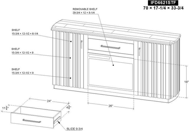 International Furniture Direct Mezquite Brown TV Stand-2