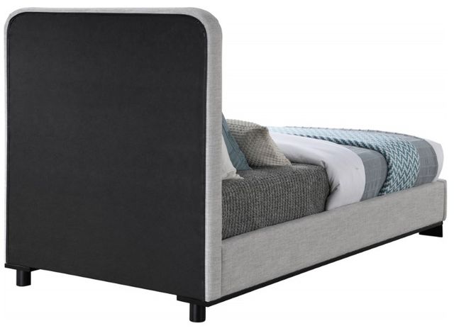 Meridian Furniture Nolita Grey/Natural Twin Linen Textured Upholstered Bed-3