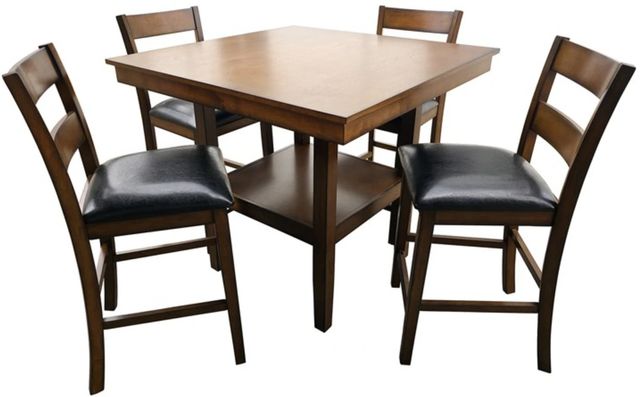 American Wholesale Furniture Pendleton 5-Piece Dark Cherry Pub Counter Table Set-0