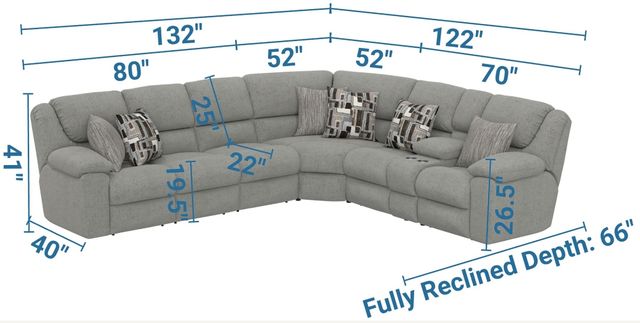 Catnapper Quinn 3-Piece Nature Power Reclining Sectional-2
