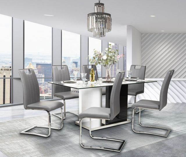 Mazin Furniture Zane Gray Side Dining Chair-3