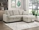 Homelegance® Waitsfield 2-Piece Beige Right Arm Facing Sectional with Pull-out Bed and Hidden Storage-1