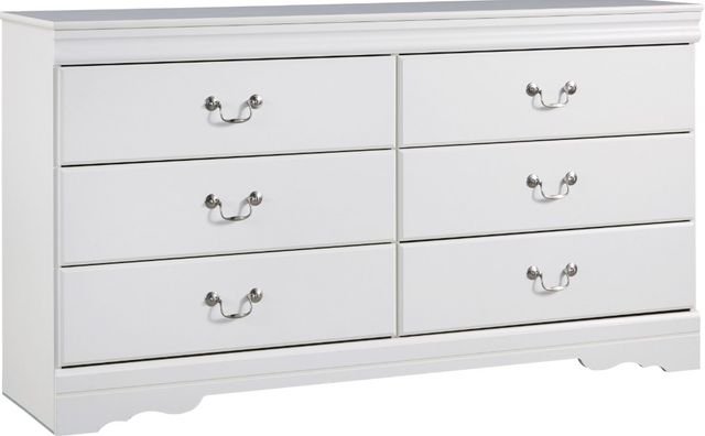 Signature Design by Ashley® Anarasia 5-Piece White Queen Sleigh Headboard Bedroom Set-2