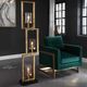 Uttermost® Cielo Antiqued Gold Leaf Floor Lamp-1