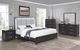 New Classic® Home Furnishings Odessa Charcoal/White Queen Upholstered Panel Bed-1