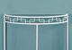 Monarch Specialties Inc. Glass Top Accent Table with White Base-2