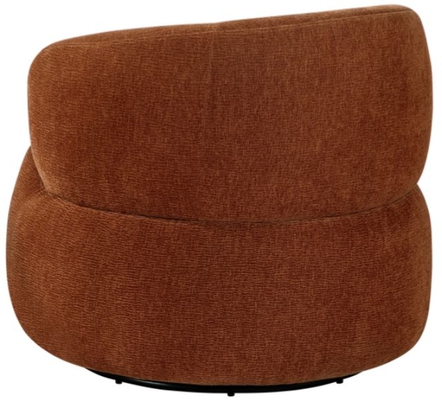 Homelegance® Ruvo Rusty Orange Swivel Chair-4