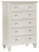 Coaster® Sandy Beach 5-Piece Cream White California King Bedroom Set-3