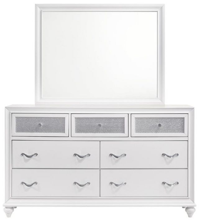 Coaster® Barzini White Dresser with Mirror-1