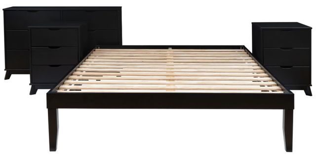 Powell® Portix 4-Piece Black Queen Simple Bedroom Set-0