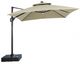 Furniture of America® Aurora Beige Aluminum/Polyester Fabric Outdoor Patio Umbrella with Base and LED-0