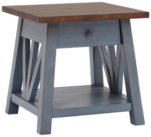 aspenhome® Pinebrook Denim End Table-0