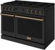 Thor Kitchen A Series 48" Black Matte Pro Style Gas Range with Bronze Hardware-4