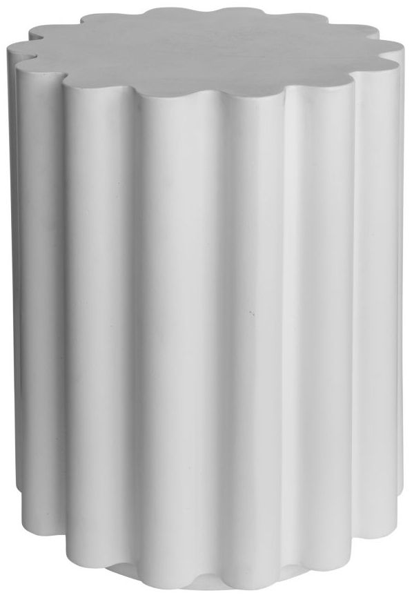 Moe's Home Collection Taffy White Concrete Outdoor Accent Table-0