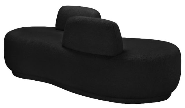 Meridian Furniture Argyle Black Teddy Fabric Chaise-2
